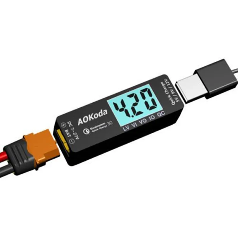 Блок питания AOKoda Lipo om USB адаптер QC3.0 для быстрой зарядки смартфонов и планшетов Hoge