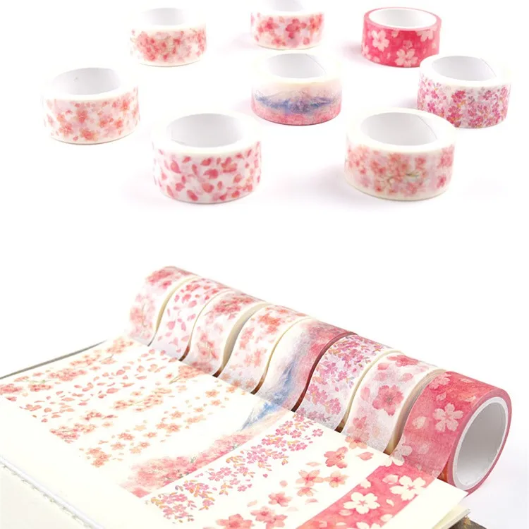 Декоративная Маскировочная лента для скрапбукинга Fujisan Sakura Washi | Канцтовары офиса