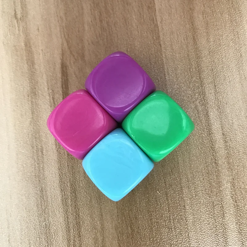 10 шт./лот 16 мм Пустые кости акриловые закругленные углы Hexahedron цветные могут