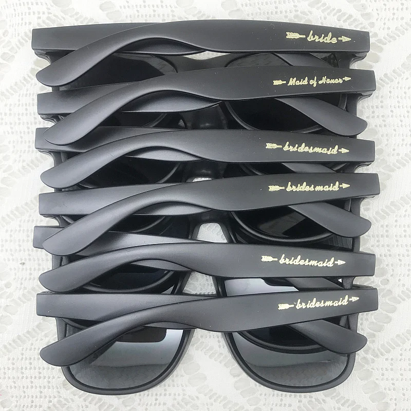 

10 пар/лот невесты горничной honor солнцезащитные очки идеально подходит для подарок для невесты свадебные вечерние сувениры и девичников