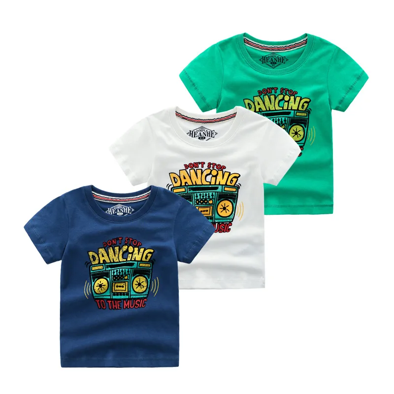 

2019 Europen and American Summer Cartoon Print Tee Tops For Boy Girls Clothing Children Tees B T-shirt Kids T Shirt Clothes