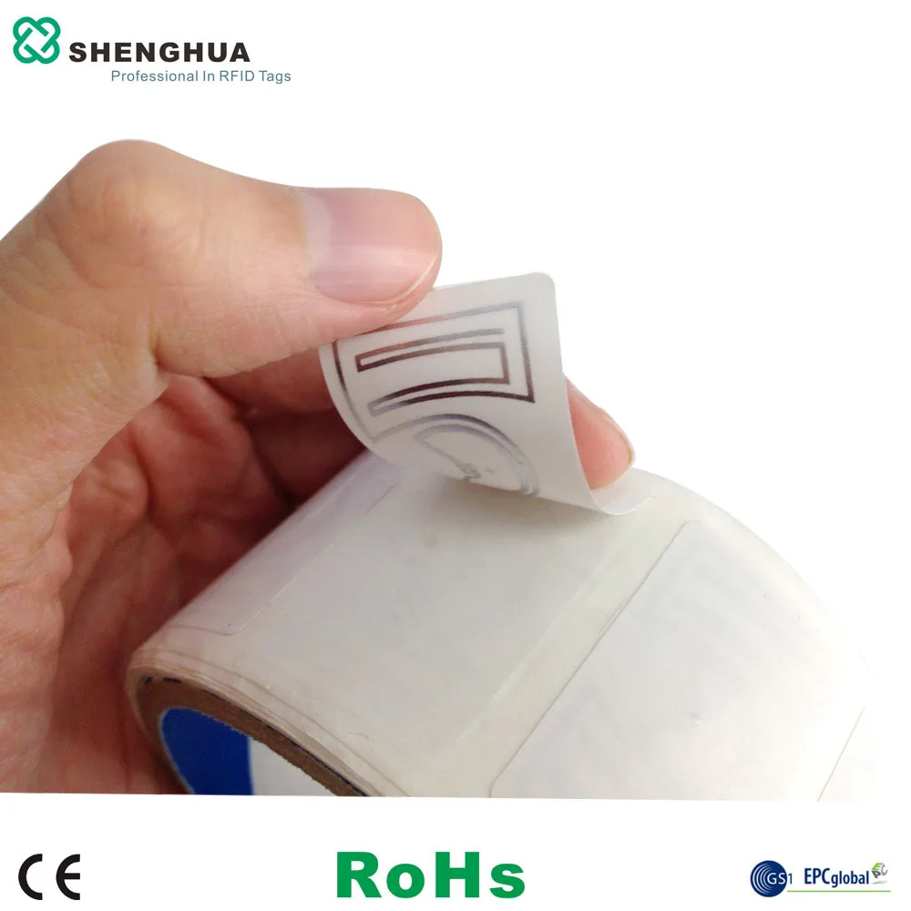 2000 шт/рулон EPC C1 G2 UHF RFID этикетка с Антенна Белая пустая пассивная бирка наклейка