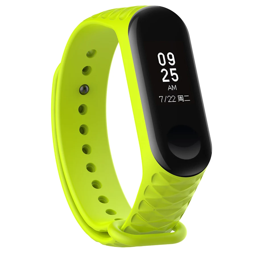 Цветной силиконовый ремешок в полоску для браслета Xiaomi Mi Band 3 Сменные аксессуары