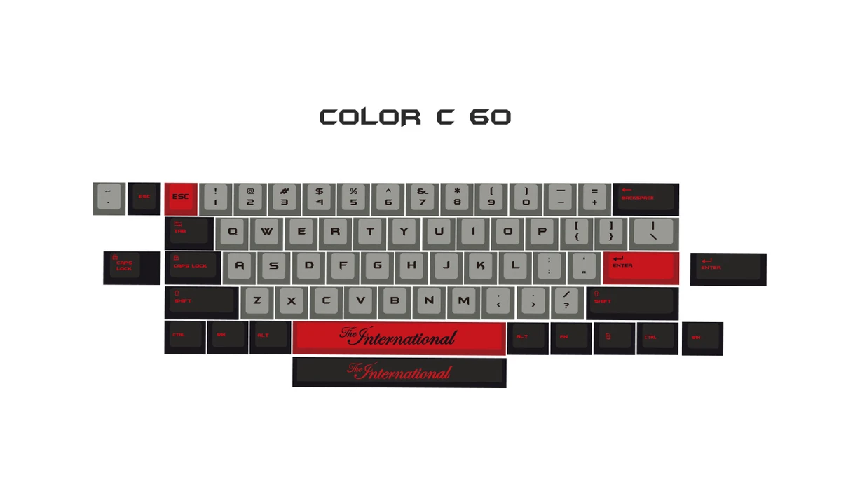 COLOR C 60 1 комплект PoFoCaps PBT сублимационные колпачки для ключей персональная механическая клавиатура для Dota2 мясника полный набор вишневого профиля - Цвет: COLOR C 60