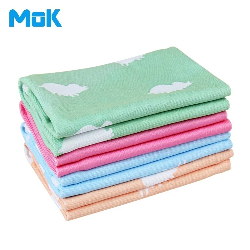 4 шт. полосатая салфетка из микрофибры с принтом животных 40*40 см кухонные