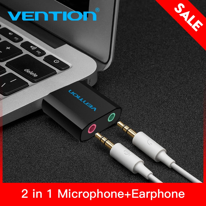 Vention мини внешний usb звуковой интерфейс USB до 3 5 мм адаптер для подключения