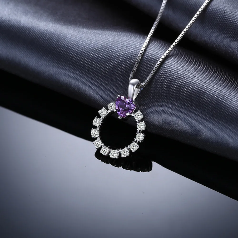 Jewelrypalace сердце любовь 1ct создан Александрит Сапфир кулон 925 стерлингового серебра