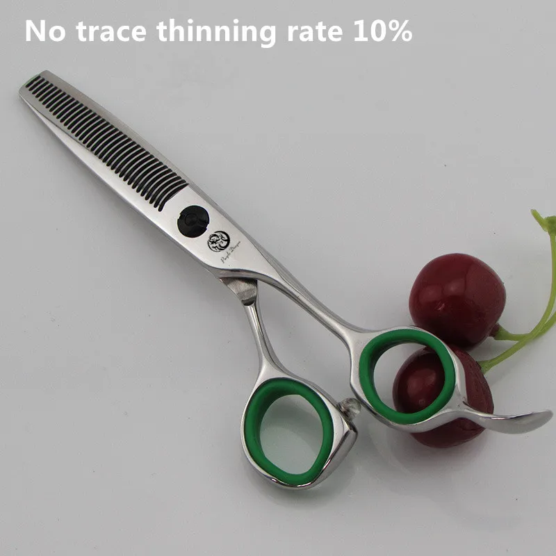 Purple Dragon 6 inch Hair Scissors Professional No Trace Barber Shear Ultra-small Thining Rate 10% Stainless Steel Haircut | Красота и