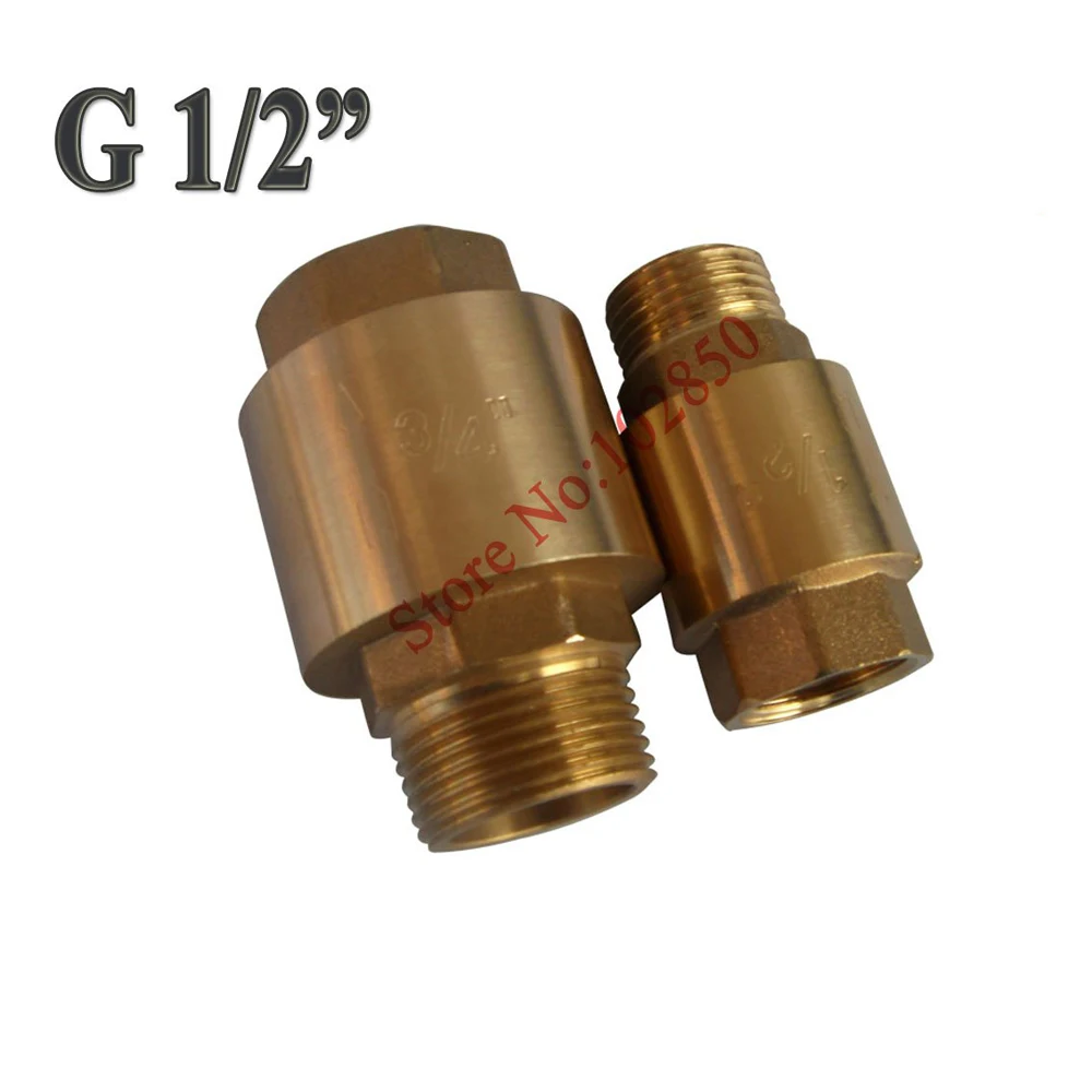 Вертикальный пружинный обратный клапан для воды масла и газа впускной G1/2 дюйма с