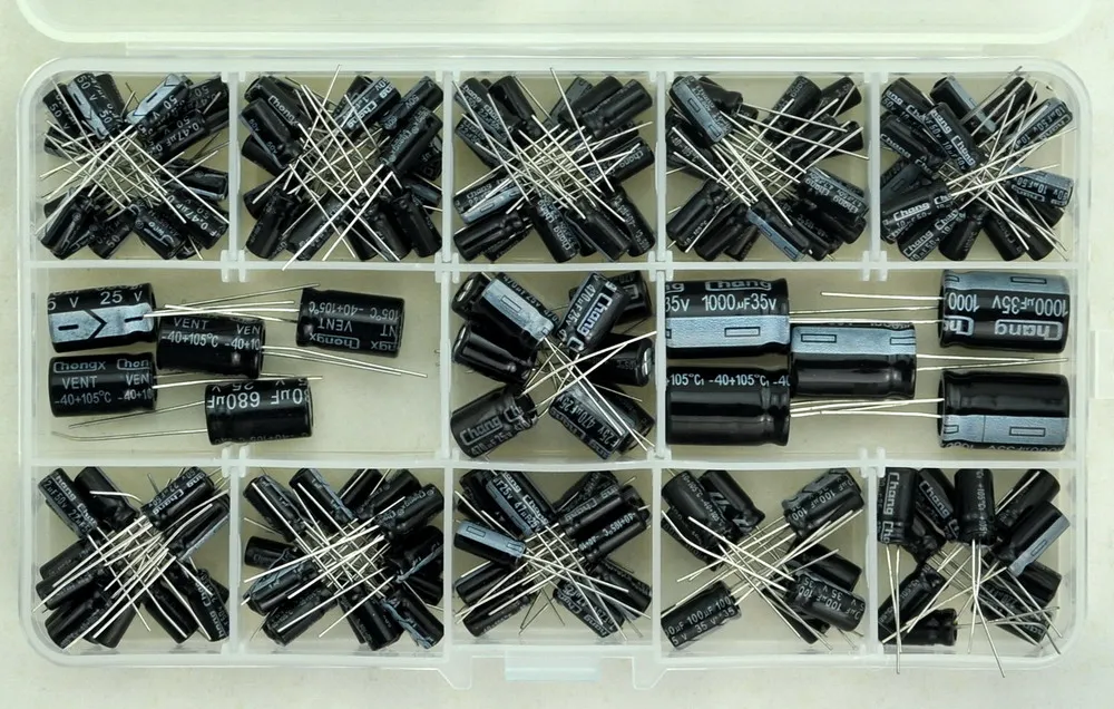 Электролитические конденсаторы 0 47 мкФ Ф до 1000 в ассортименте 13 значений всего 200