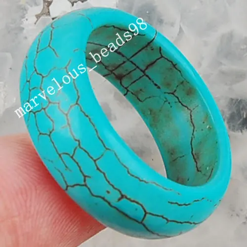 Free shipping Fashion Jewelry Blue Howlite Ring 11&quot MC1756 | Украшения и аксессуары