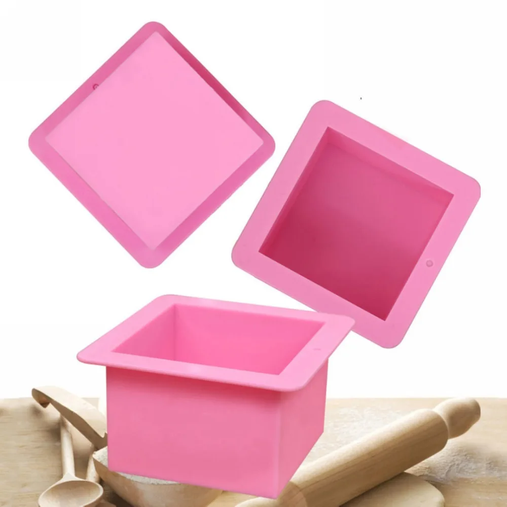 500 мл Большая квадратная форма для мыла силиконовая свечей тортов желейных