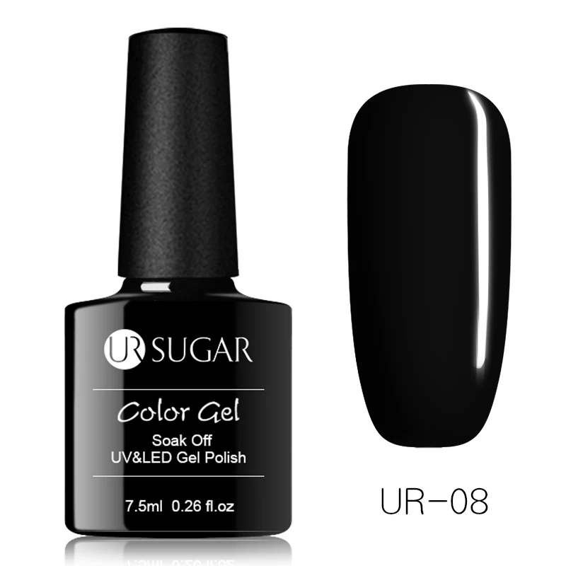 Black Base Color Ur Sugar гель-кракле лак для ногтей светящийся Гель-лак замачиваемый УФ-гель лак 7,5 мл Праймер основа верхнее покрытие дизайн ногтей Crackling Gel - Цвет: Black Base Color