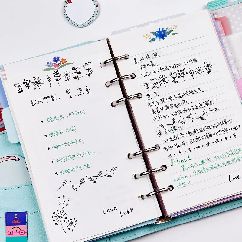 Новинка 2018 года оригинальная спиральная бумага для ноутбука с 6 отверстиями