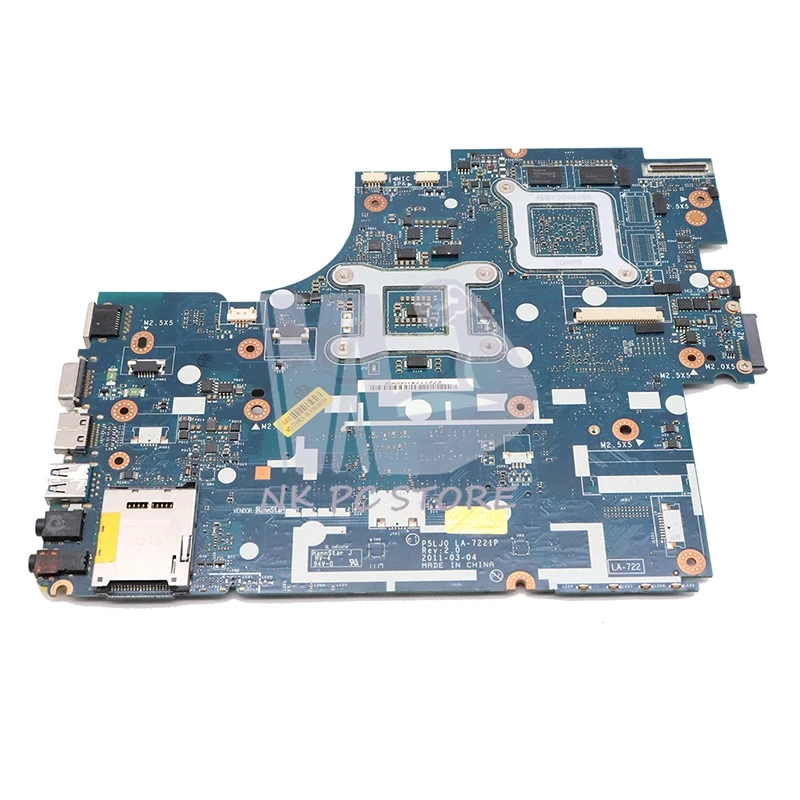 Материнская плата NOKOTION для ноутбука Acer aspire 5830 5830T P5LJ0 LA-7221P mbclo02001 PGA989 HM65 DDR3 GT520M graphics