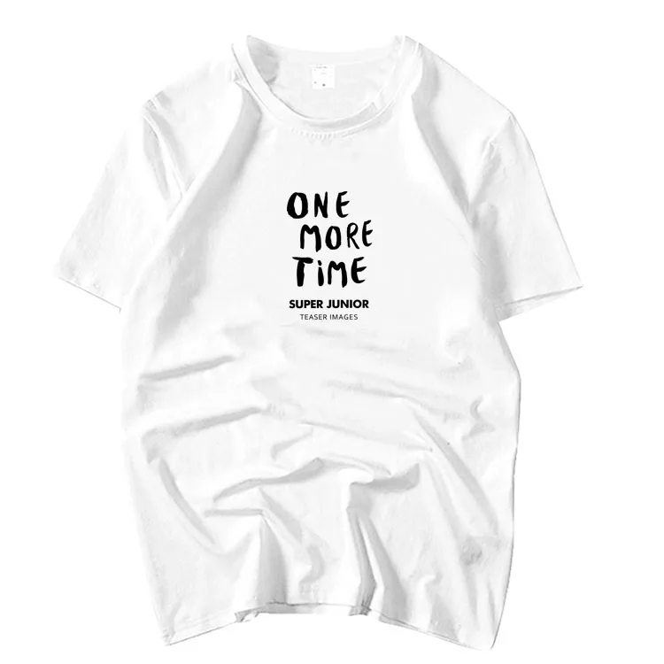 Новое поступление суперюниорская Футболка с принтом альбома one more same круглым