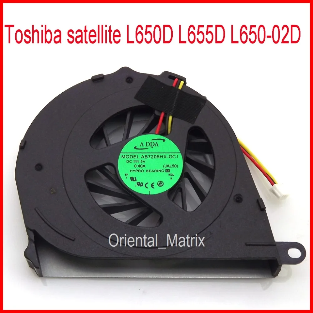 Новый AB7205HX GC1 DC5V 0.4A охлаждающий вентилятор Замена для Toshiba Satellite L650 L650D L655 L655D 02D