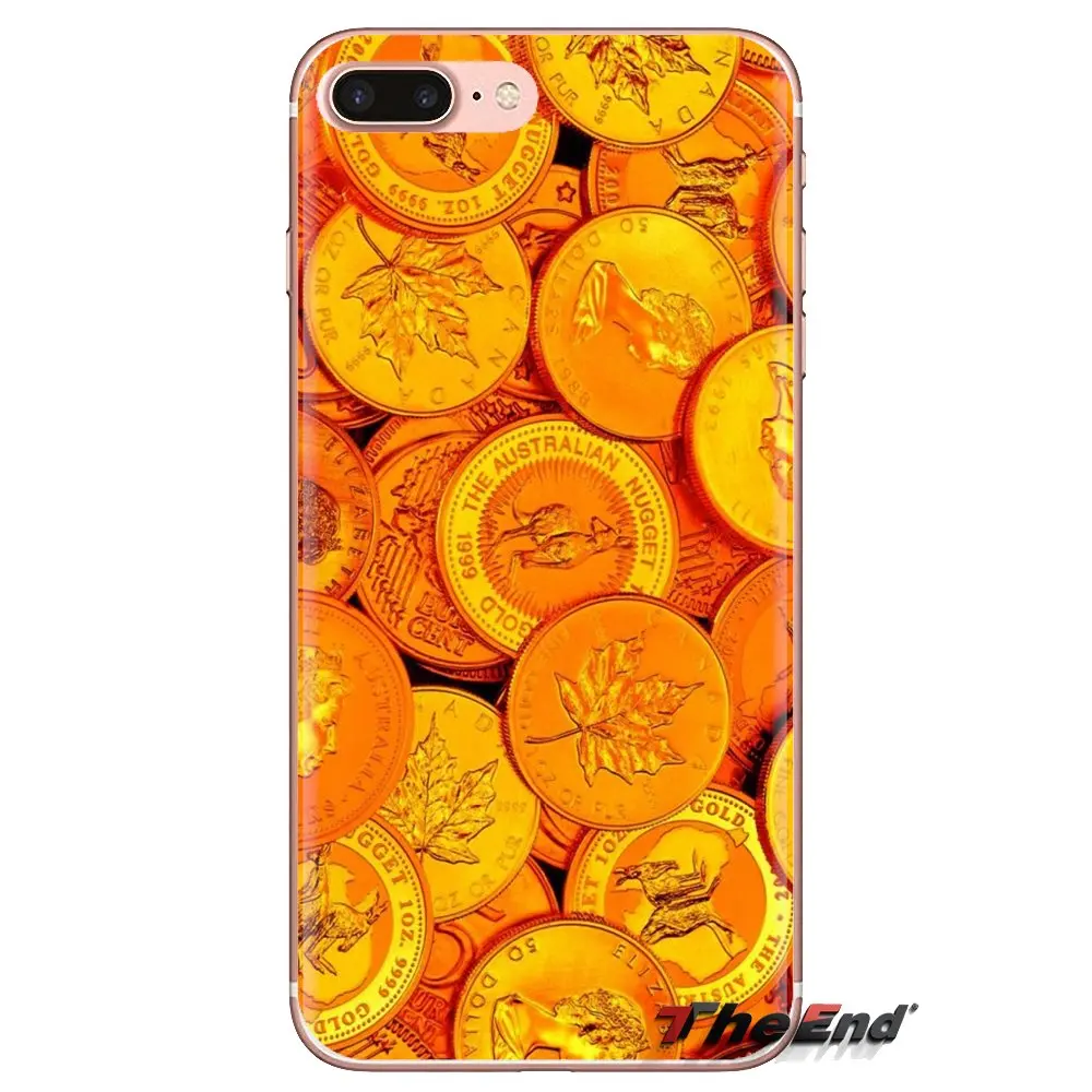 Мягкие чехлы с изображением золотых монет для Huawei G7 G8 P7 P8 P9 P10 P20 P30 Lite Mini Pro P Smart Plus