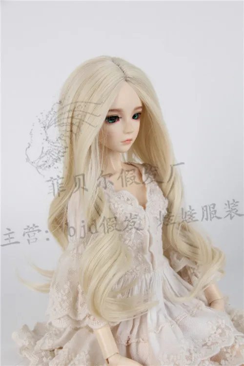 Sd bjd кукла парик длинные вьющиеся светильник-золотые резные королевы 3 1/3 звезды