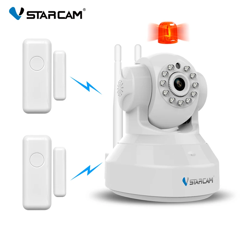 VStarcam HD сигнализация камера беспроводная аудио запись инфракрасный добавить дверь/PIR датчик охранная сигнализация ip-камера Wifi C37-AR