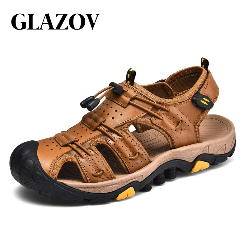 GLAZOV/Новинка Мужская обувь из натуральной кожи мужские сандалии Летняя мужская