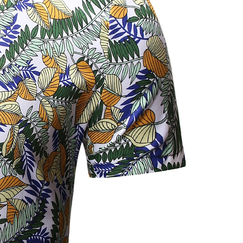 2019 Гавайские рубашки мужские дышащие camisas para hombre животный принт с коротким