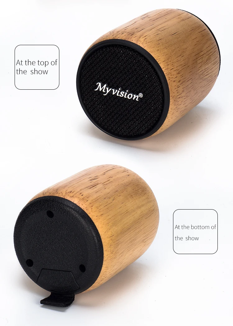 Myvision 2018 Деревянный Мини портативный bluetooth динамик открытый беспроводной стерео