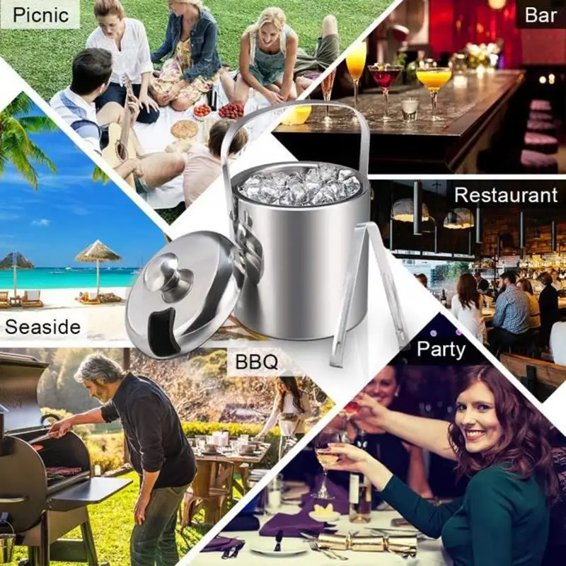 1 шт. коктейльный шейкер из нержавеющей стали с крышкой и щипцами | Дом сад