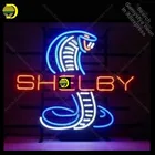 Неоновая вывеска SHELBY, змея, неоновая лампочка, вывеска, стеклянная трубка, светильник, для отдыха, автомобиля, гаража, знаковая вывеска, реклама, искусство, настенная лампа