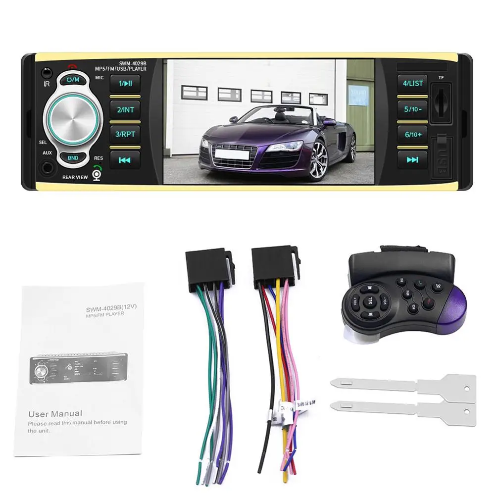 No camera Автомагнитола, стерео, MP5, FM, AUX, музыка, автомобильный аудио, Multidia, 1Din, Bluetooth, громкая связь, вызов, авто радио, USB, TF, 4 дюйма, камера заднего изображения - Цвет: No camera