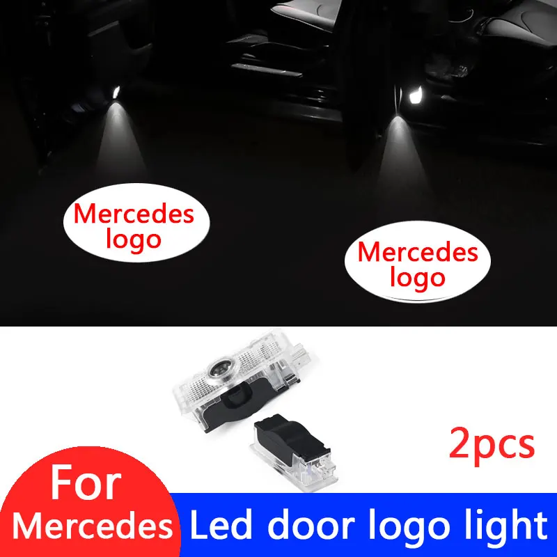 2 шт. светодиодный светильник для дверей автомобиля с логотипом Mercedes Benz cla c117 E