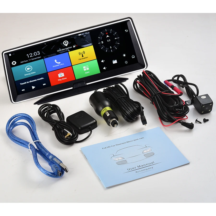Udricare 8 дюймов 4G gps Android 5,1 WiFi Bluetooth телефон приборная панель Full HD 1080P двойной объектив DVR SIM карта интернет четырехъядерный gps