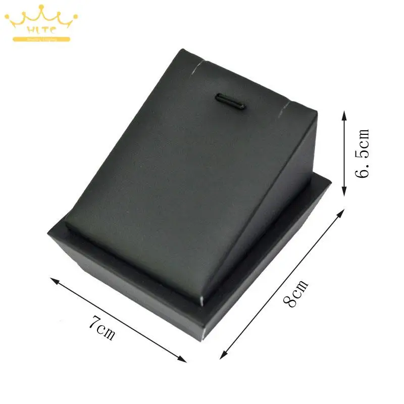 

Wholesale Jewelry Display Black PU Leather 7*8*6.5cm Pendant Holder Necklace Display 5pcs/lot