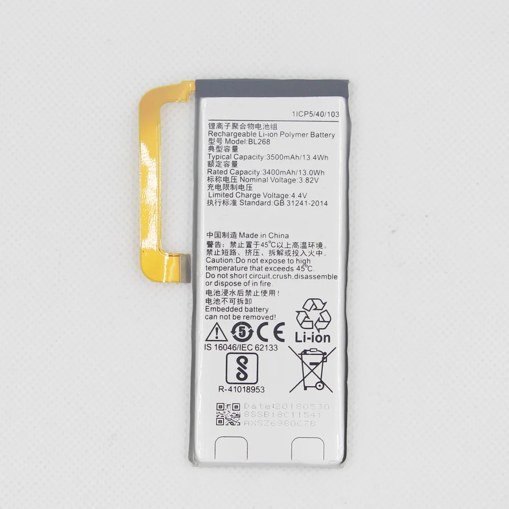 3400 мАч/3500 мАч BL268 батарея bl268 для Lenovo Zuk Z2 Z2131 сотового телефона замена с ремонтными
