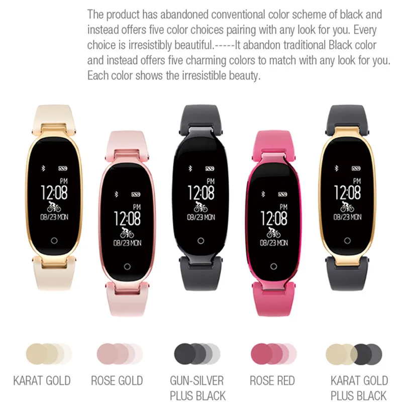 Ataliqi S3 Smart Wristband Watch Fitness Tracker Bracelet Heart Rate SmartBand Gift to Lady for IOS Android Phone Dropshipping |