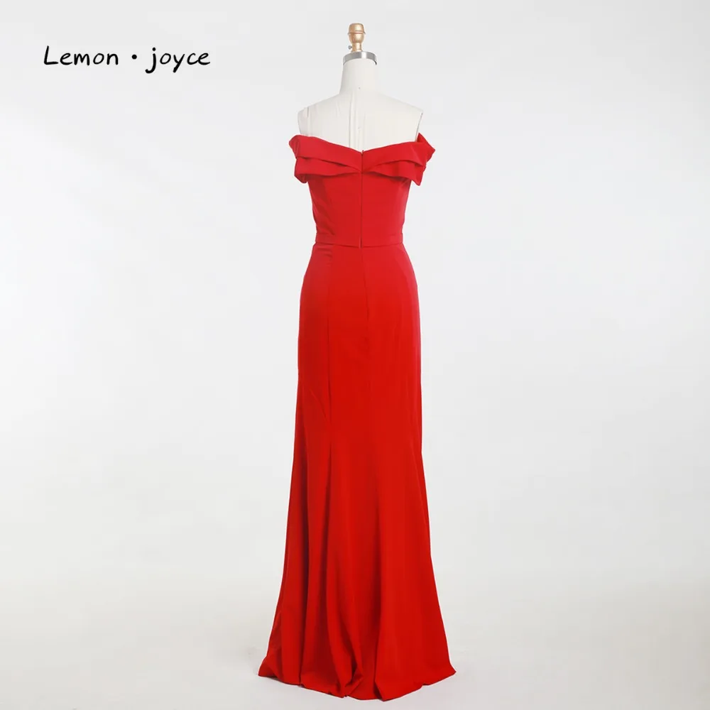 Женское вечернее платье Lemonjoyce Красное длинное с открытыми плечами большие