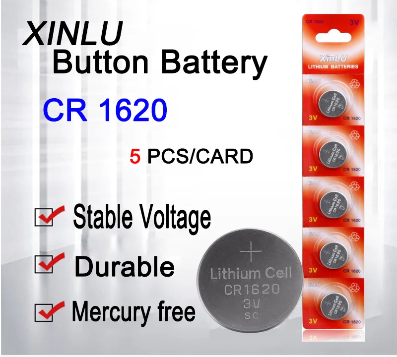 10 шт./лот CR1620 1620 ECR1620 DL1620, 280-208, 5009LC кнопочный элемент батарея монетного типа для часов duct Fan Батарея