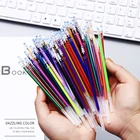 Стержни для ручки со сменными цветными блестками 100, шт.пакет, 0,7 мм, многоцветная гелевая ручка, Набор сменных стержней