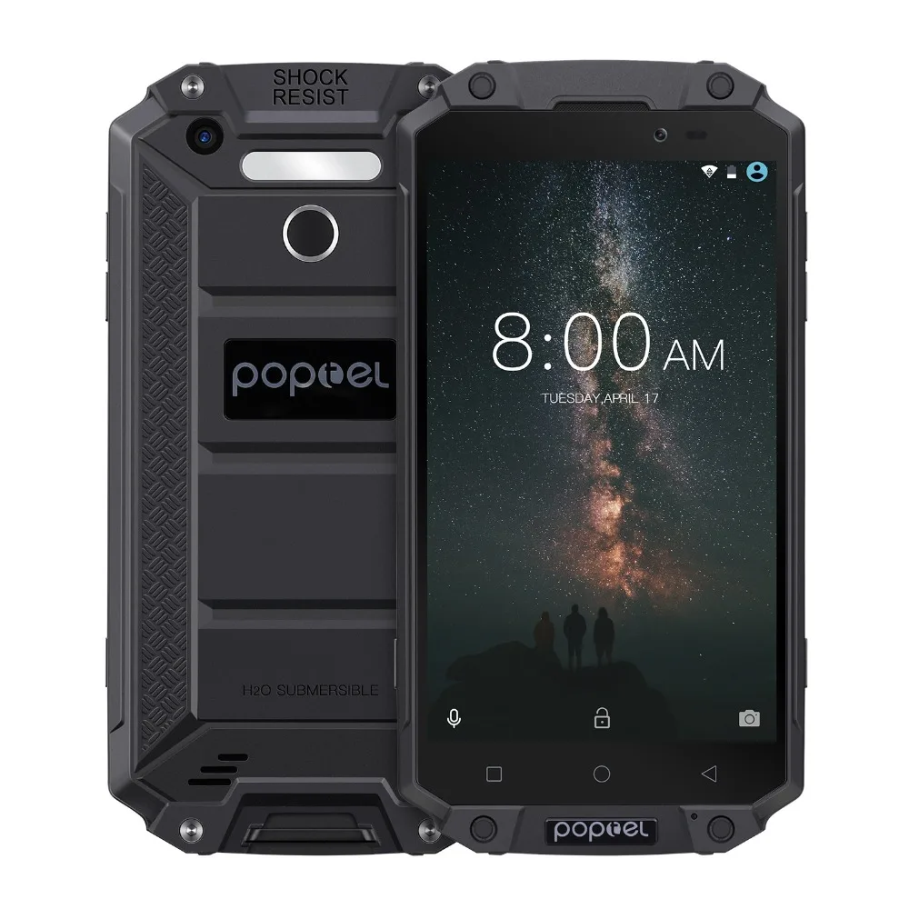 POPTEL P9000 Max 5.5&quot FHD 4GB 64GB IP68 MT6750V Octa Core 4G SmartPhone Waterproof shockproof 13MP NFC OTG Fingerprint |