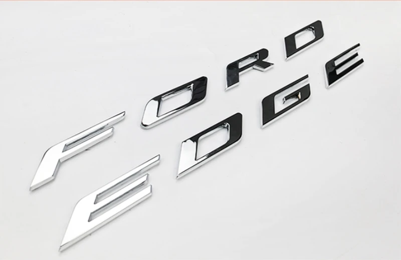 Для Ford Edge- Серебряный графит капот буквенная эмблема-глянцевая отделка металлическая эмблема