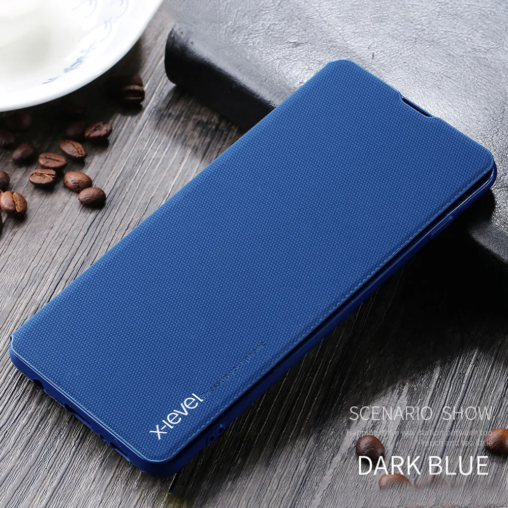 Blue Роскошный чехол-кошелек для телефона samsung Galaxy S9 Plus S10 S10E матовый слот для карт откидной кожаный чехол для samsung S8 S7 Edge Note 9 - Цвет: Blue