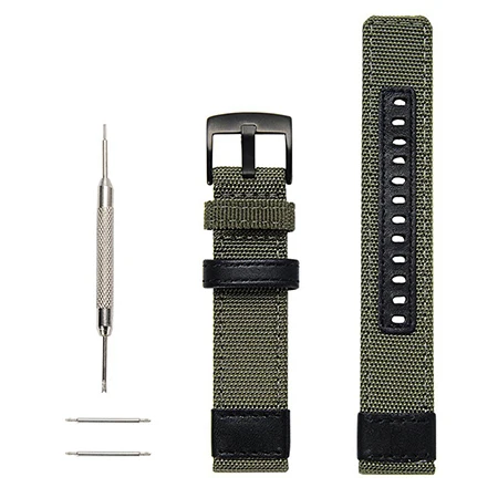 Army Green HANGRUI 22 мм нейлоновый ремешок для часов Xiaomi Huami Amazfit Stratos 2 2S сменный ремешок для samsung gear S3 ремешок для Ticwatch 1 - Цвет: Army Green