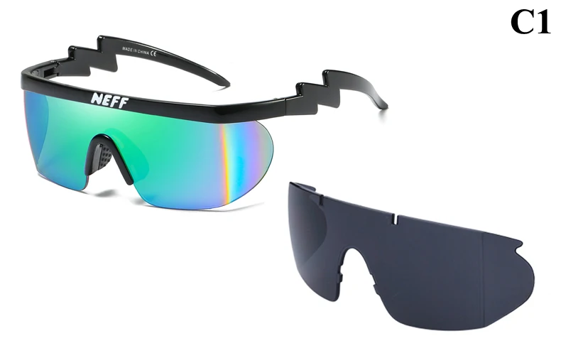 C1 2 линзы Gafas Feminino новые модные брендовые солнцезащитные очки Neff Винтажные Солнцезащитные очки с покрытием очки для вождения для мужчин/женщин Oculos De Sol - Цвет линз: C1