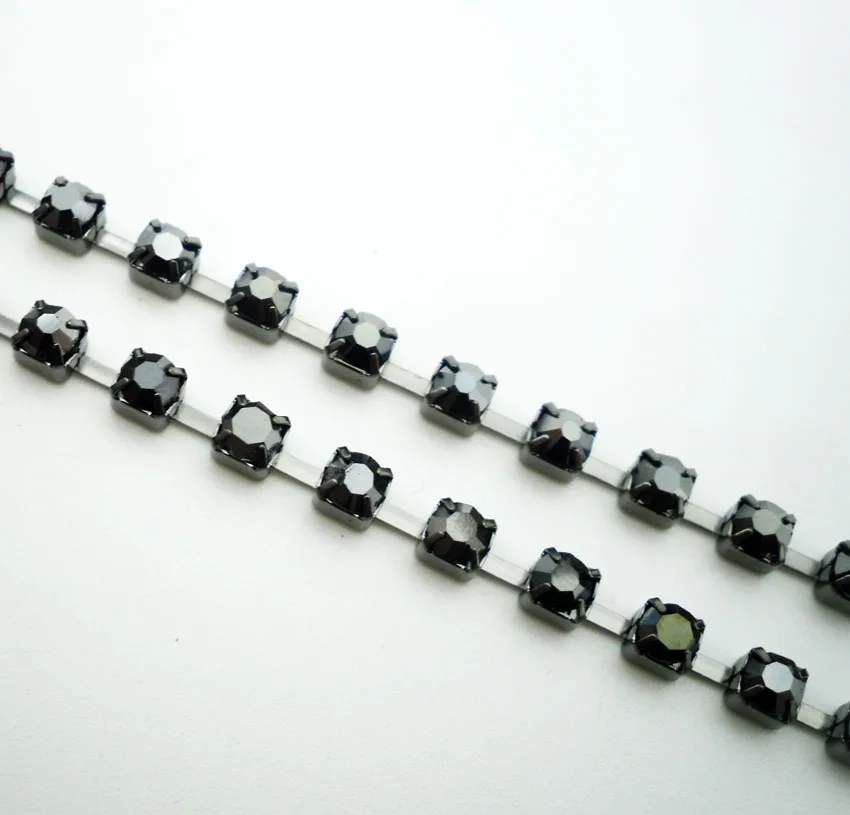 Модные черные стеклянные хрустальные стразы для творчества черный