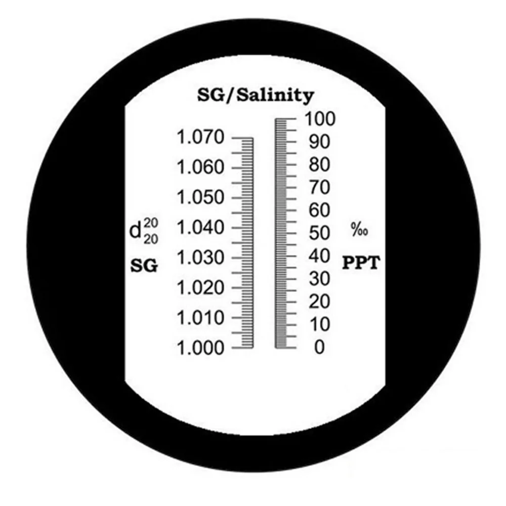 Рефрактометр солености 0 10% с ATC аквариумным гидрометром Встроенная ручка