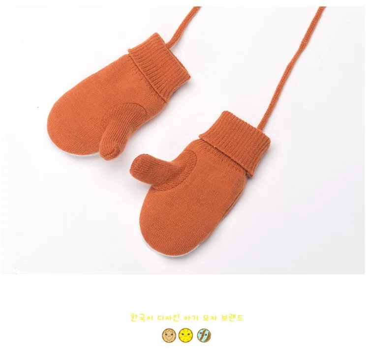 3pcs/Set Baby Kids Winter Cotton Hat Scarf Set Winter Knit Cap Children Warm Scarf For Boys Suit Beanies Hats Scarf For Girl Boy
