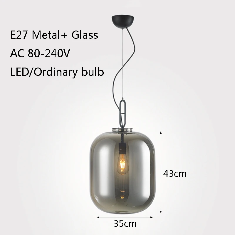 Современный Креативный стеклянный подвесной светильник в скандинавском стиле с