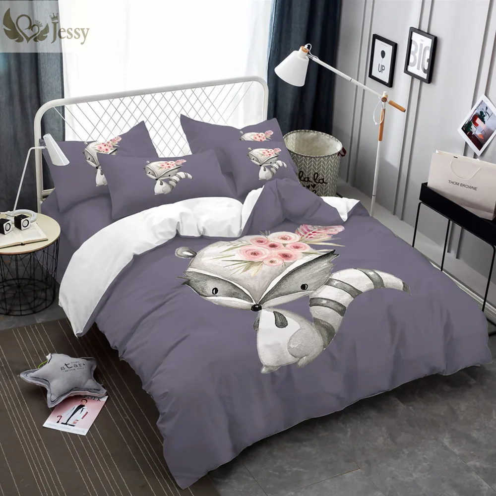 Роскошный комплект постельного белья женский Лисичка с розовым цветком розы на