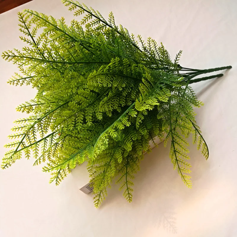 7 вилок зеленая трава пластиковая искусственная персидская листья поддельные