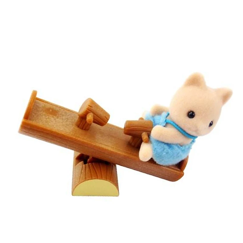 Sylvanian Families Cat Baby and Seesaw набор кукольный домик животное пушистая игрушка фигурки подарок для девочки Новинка 4560